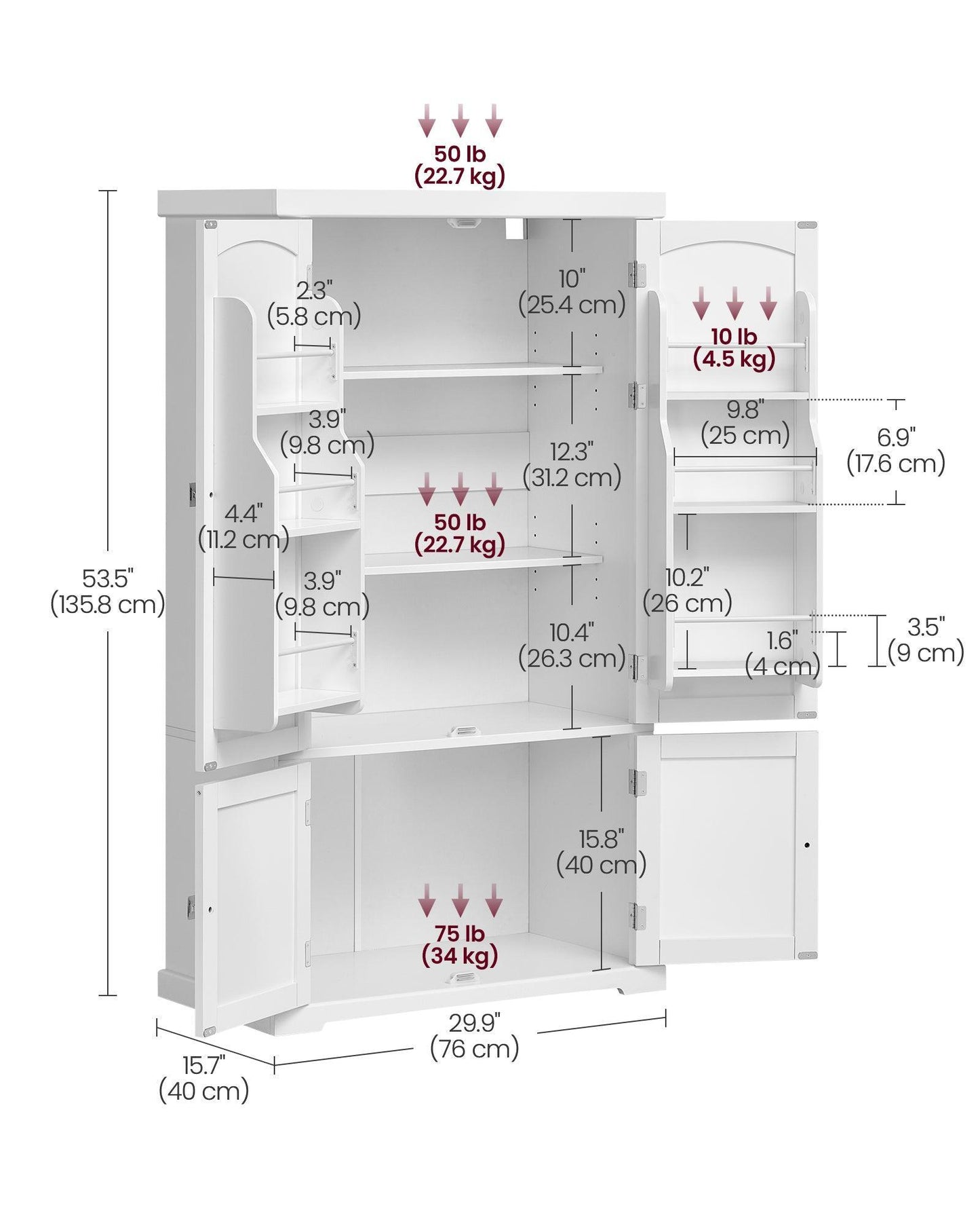 Freestanding Kitchen Pantry Cabinet FredCo