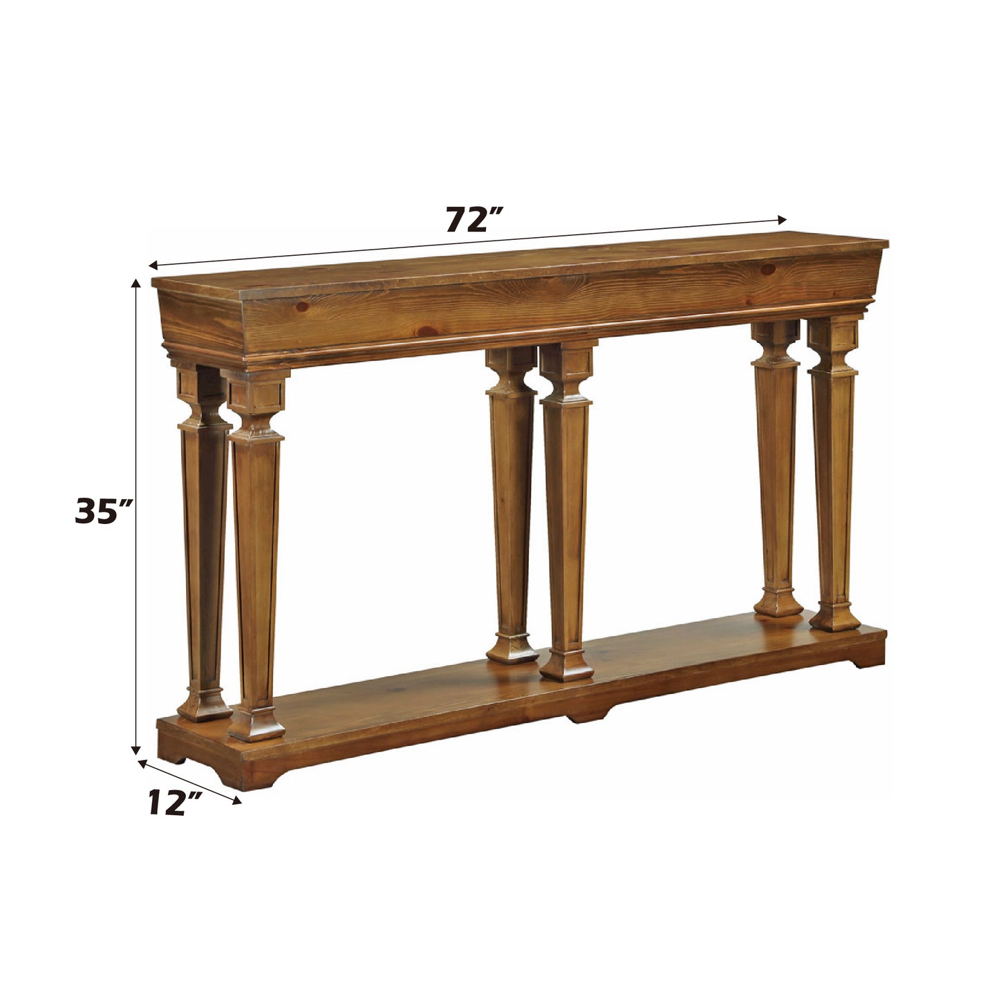 Garrison Oak Finish Console Table FredCo