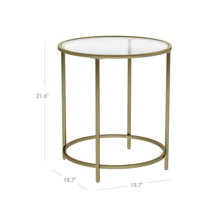 Golden Metal Side Table FredCo