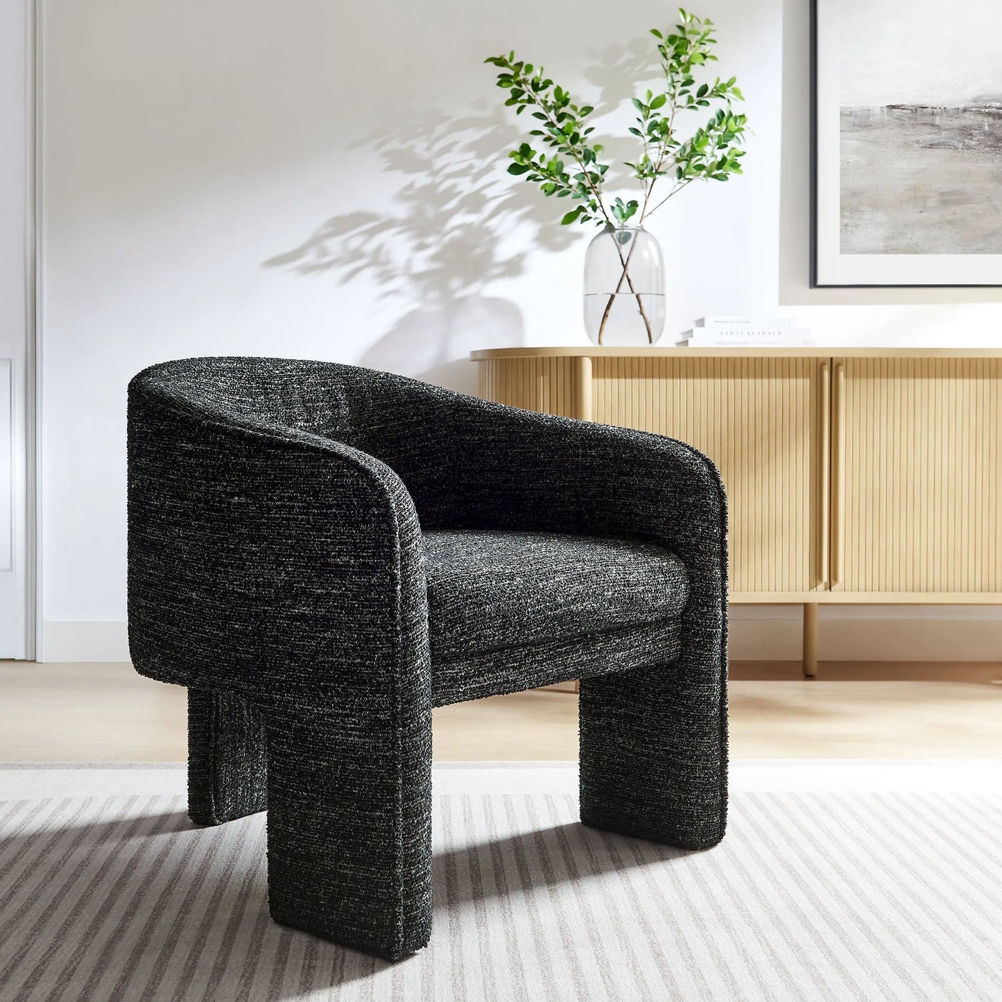 Greer Boucle Fabric Upholstered Accent Armchair by Modway EEI-7101 FredCo