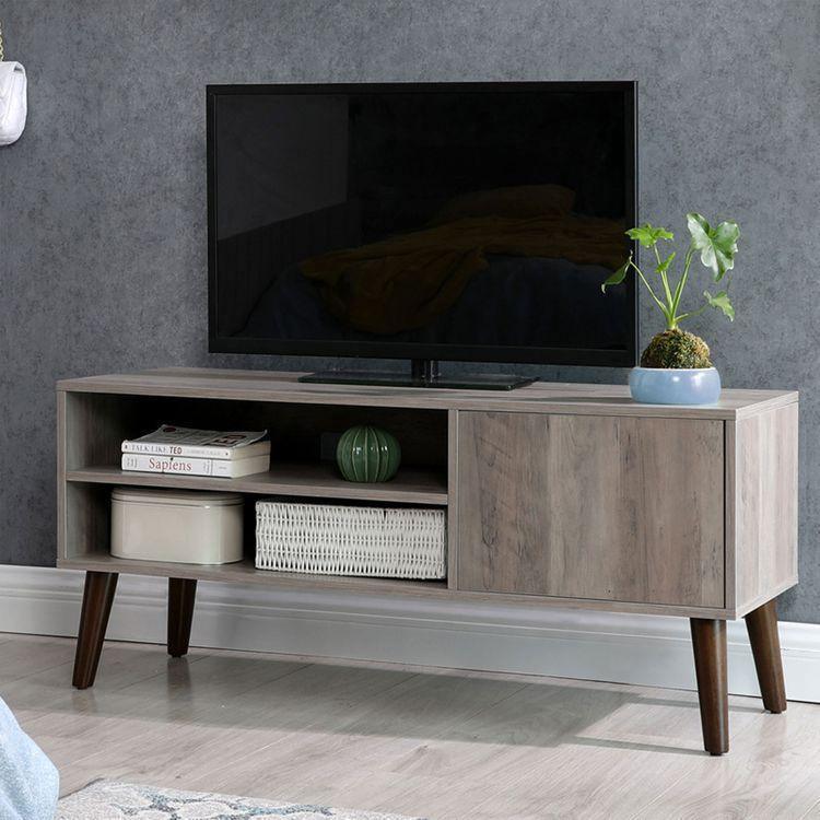 Greige Retro TV Stand FredCo