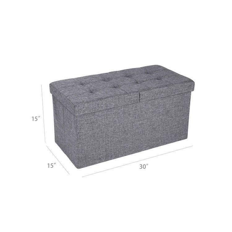 Grey Storage Bench FredCo