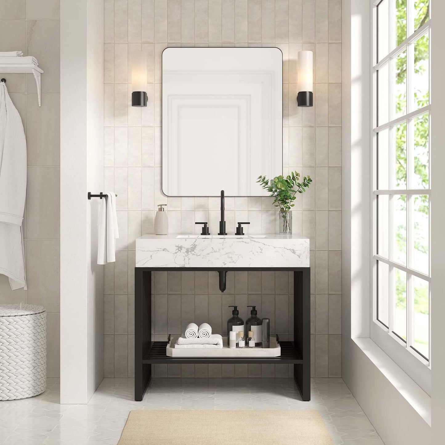 Gridiron 36" Bathroom Vanity, EEI-6108 FredCo