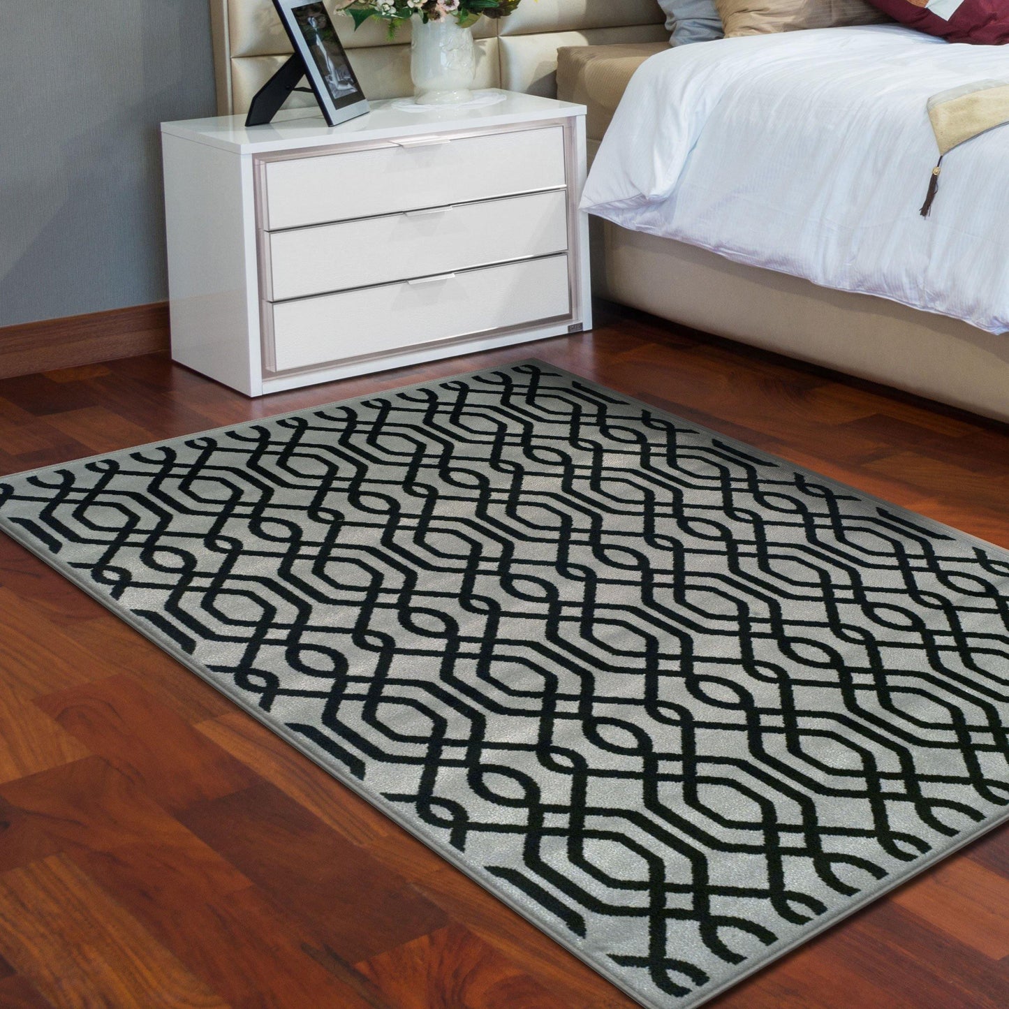 Gryffon Vintage Lattice Geometric Rug FredCo