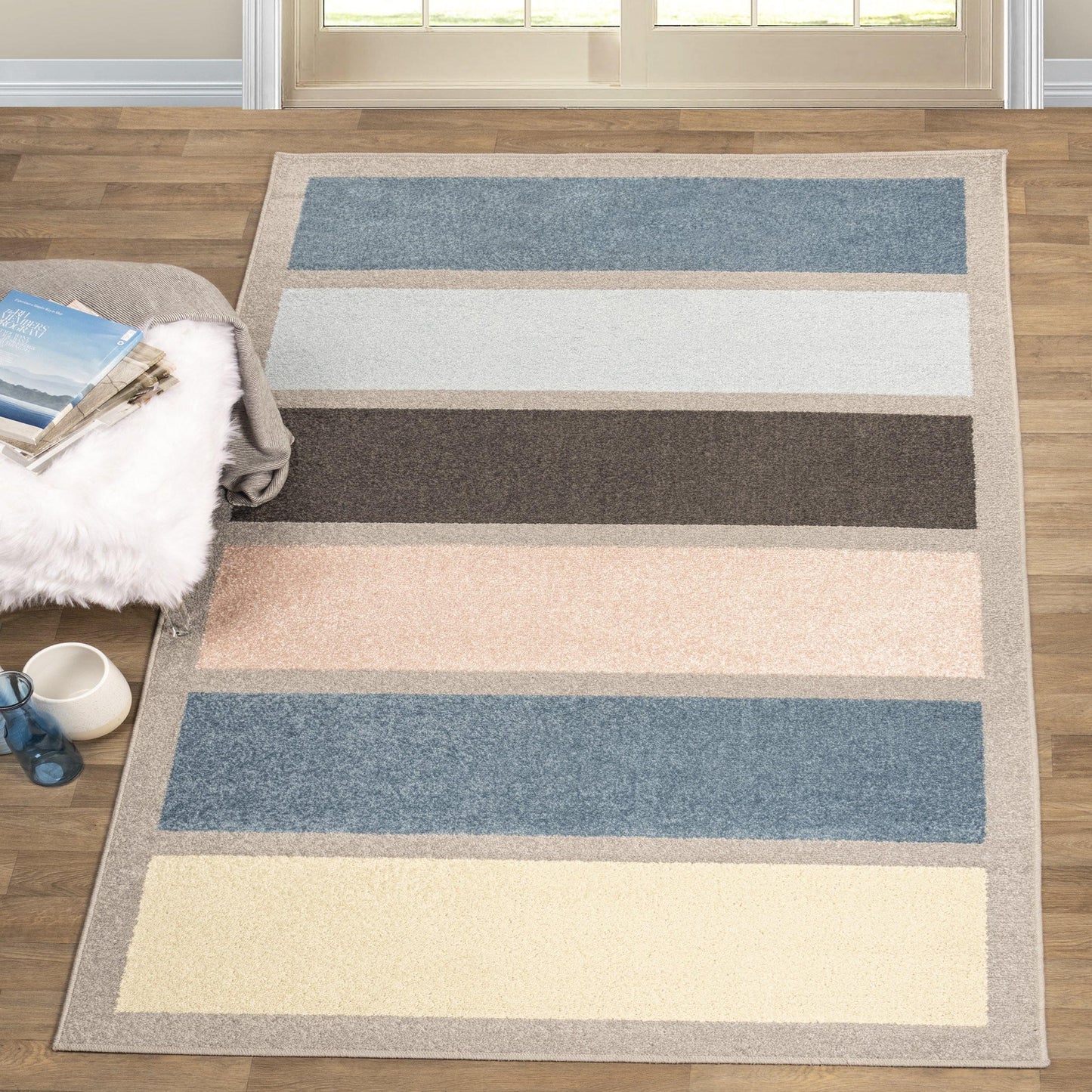 Gypsy Modern Pastel Stripes Rug FredCo
