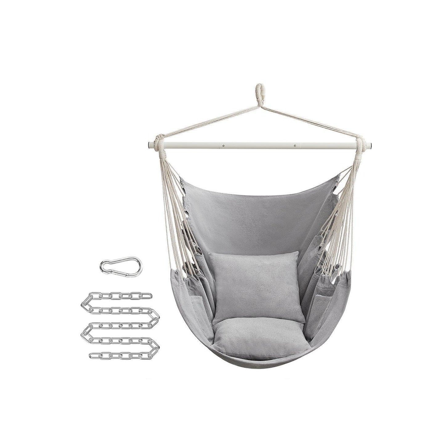 Hammock Chair with 2 Cushions Dove Gray FredCo