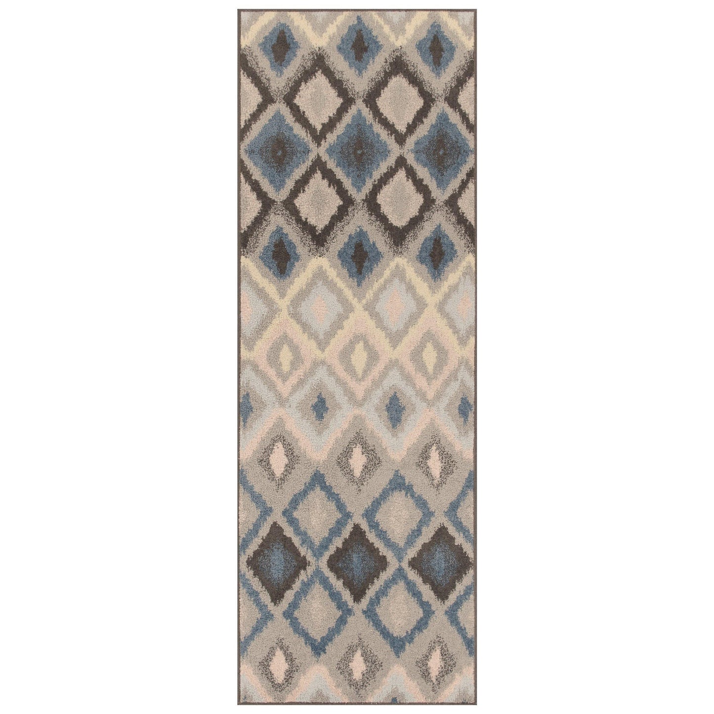 Harlequinn Contemporary Ikat Diamond Design Rug FredCo
