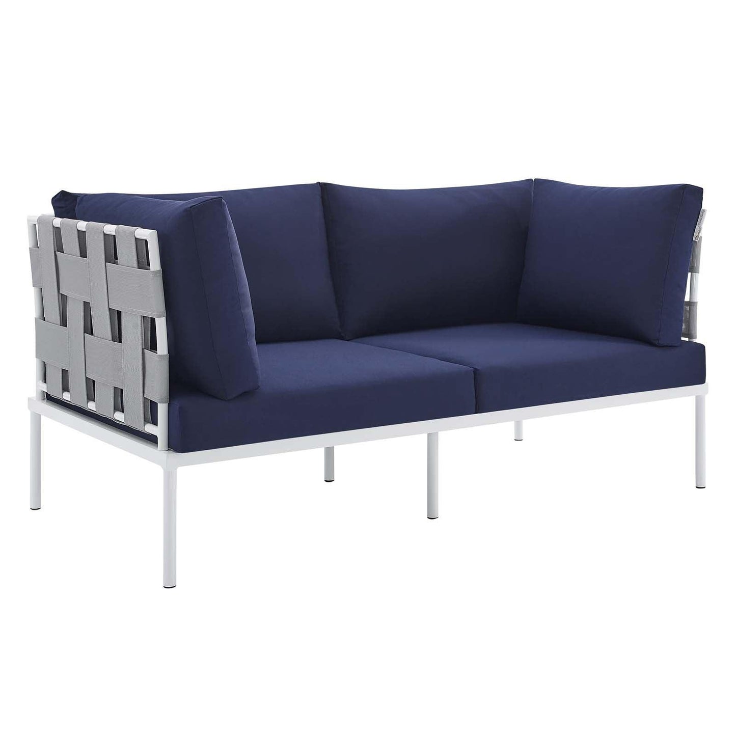 Harmony Sunbrella Outdoor Patio Aluminum Loveseat, EEI-4964 FredCo