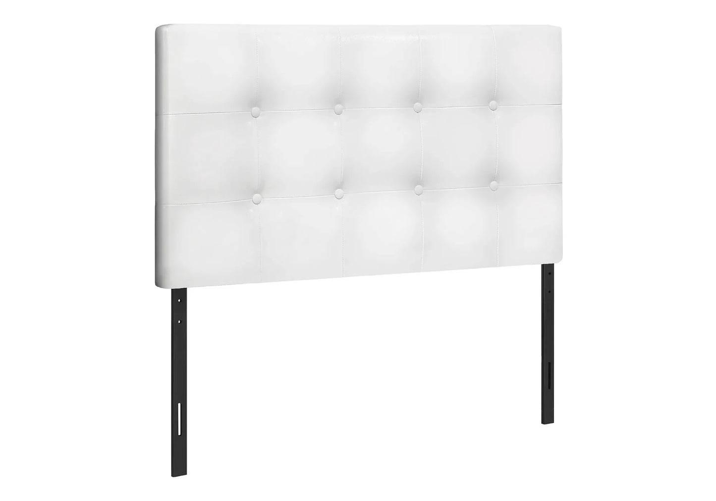 Headboard - Twin White Leather-LOOK HEADBOARD ONLY FredCo