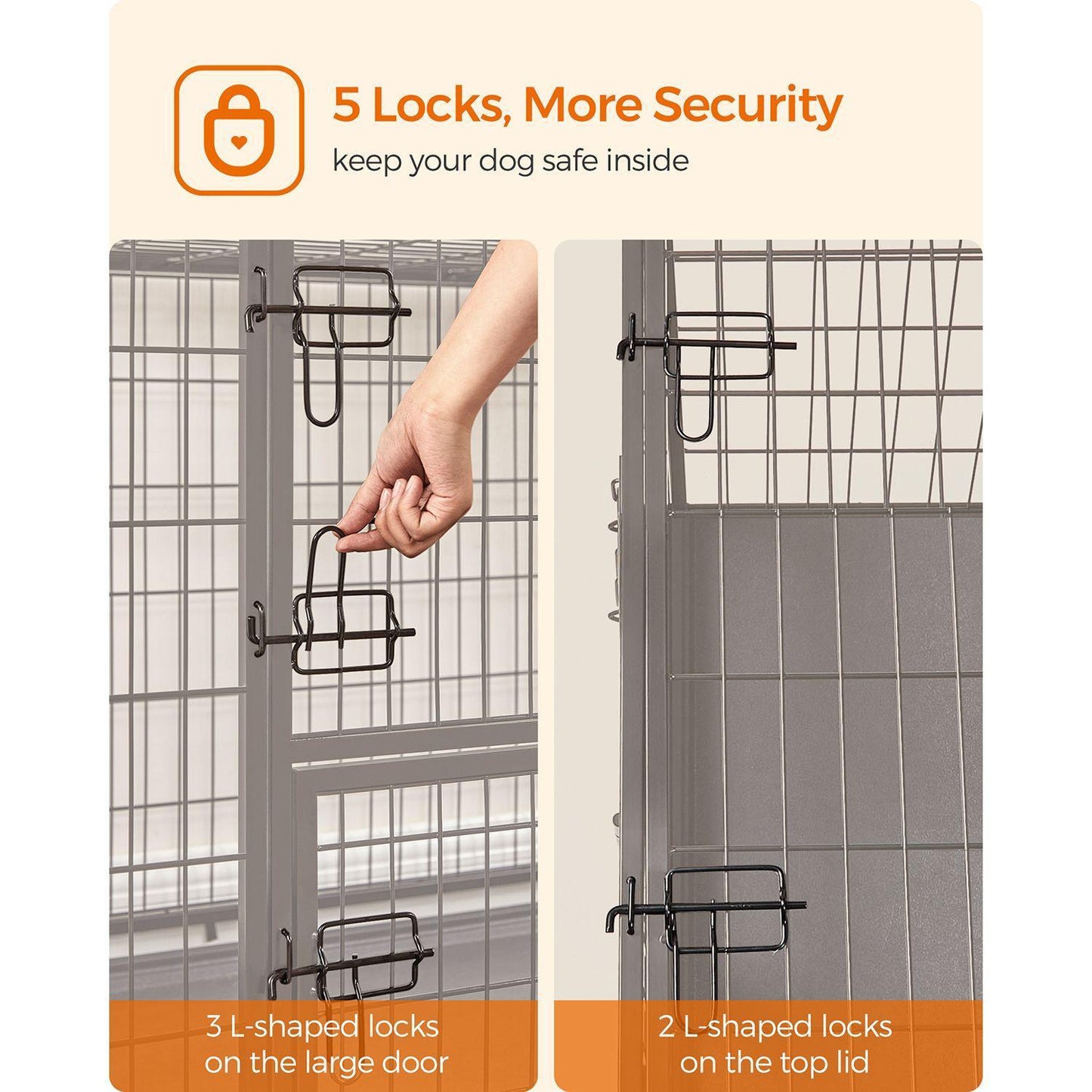 Heavy-Duty Dog Crate with Metal Frame FredCo