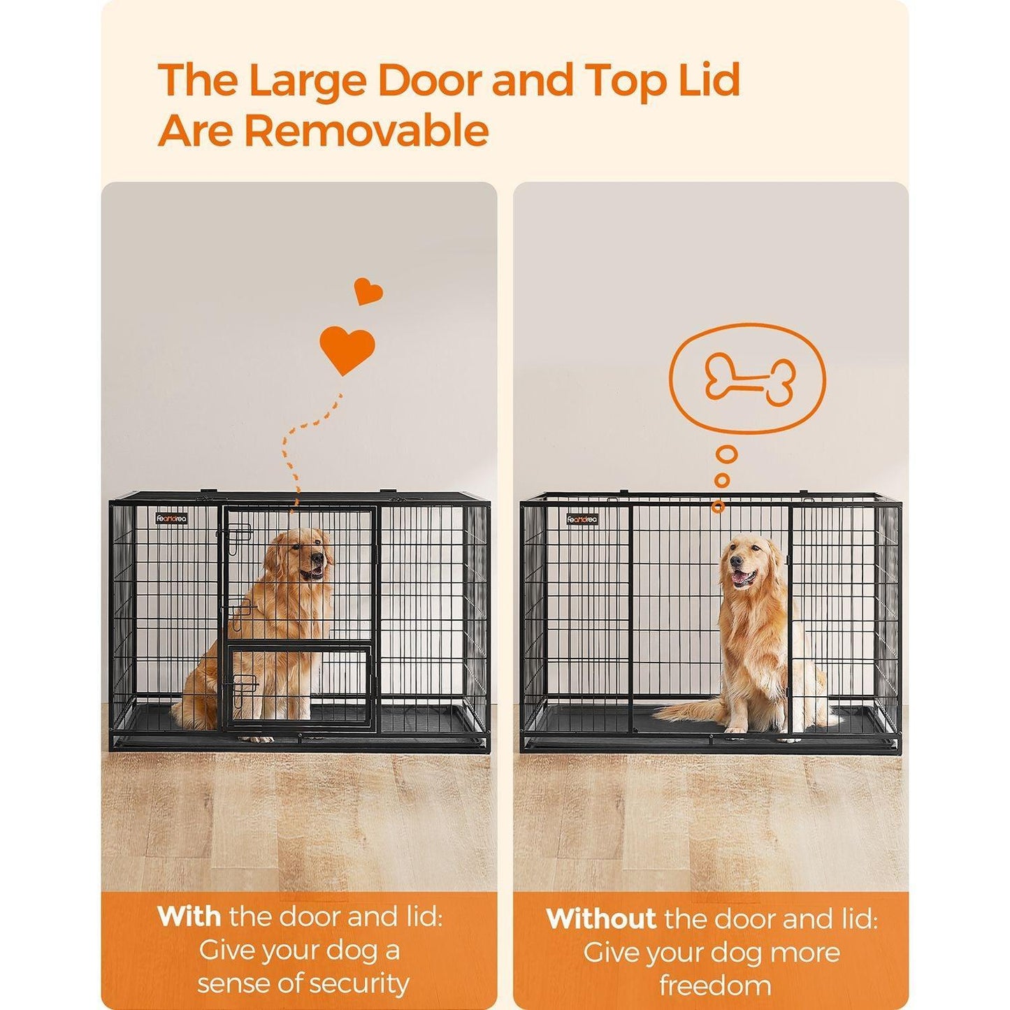 Heavy-Duty Dog Crate with Metal Frame FredCo