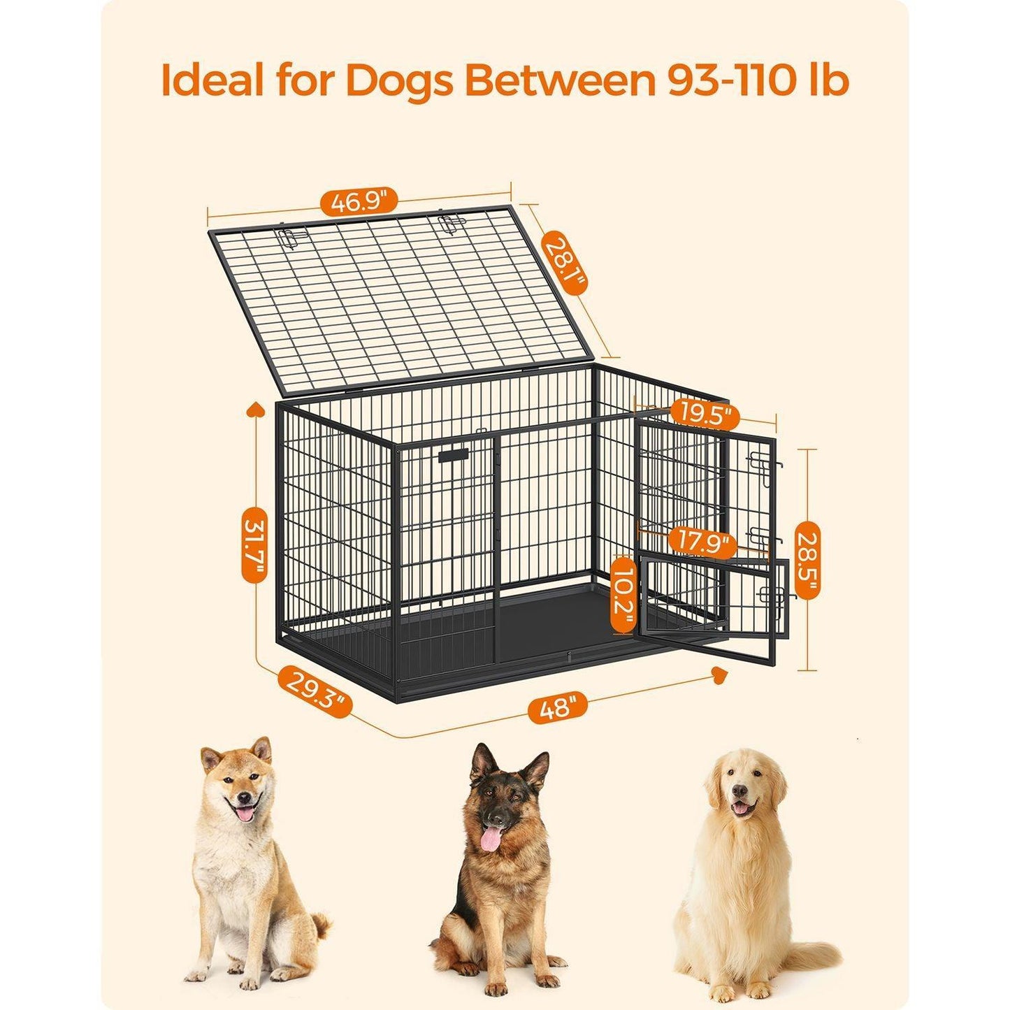 Heavy-Duty Dog Crate with Metal Frame FredCo