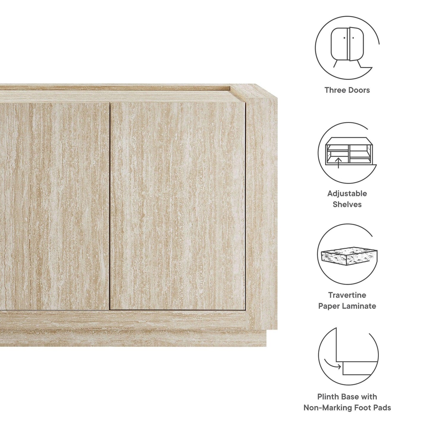 Hollis 59" Travertine Sideboard by Modway FredCo