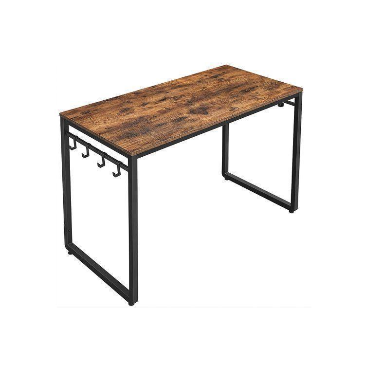 Home Office Desks, Rustic Brown, Black FredCo