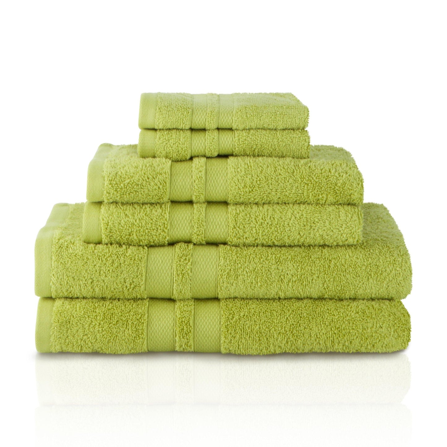 Honeycomb 100% Combed Cotton 500GSM Solitaire Border 6-Piece Towel Set FredCo