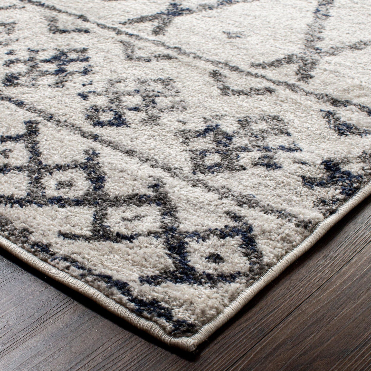 Hotoko Mid-Century Aztec Tribal Charcoal Rug FredCo