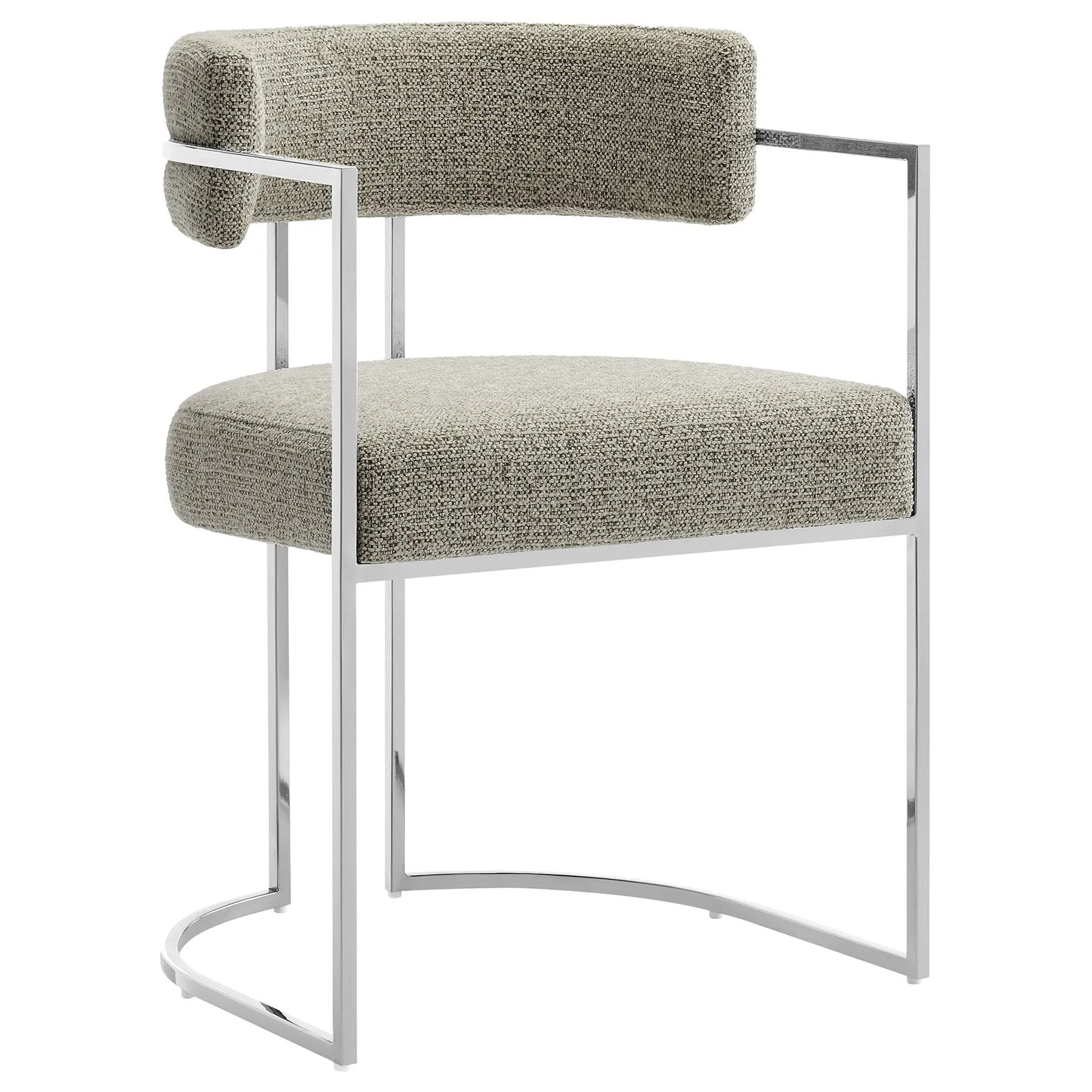 Huron Curved Back Fabric and Metal Dining Accent Chair by Modway EEI-7228 FredCo