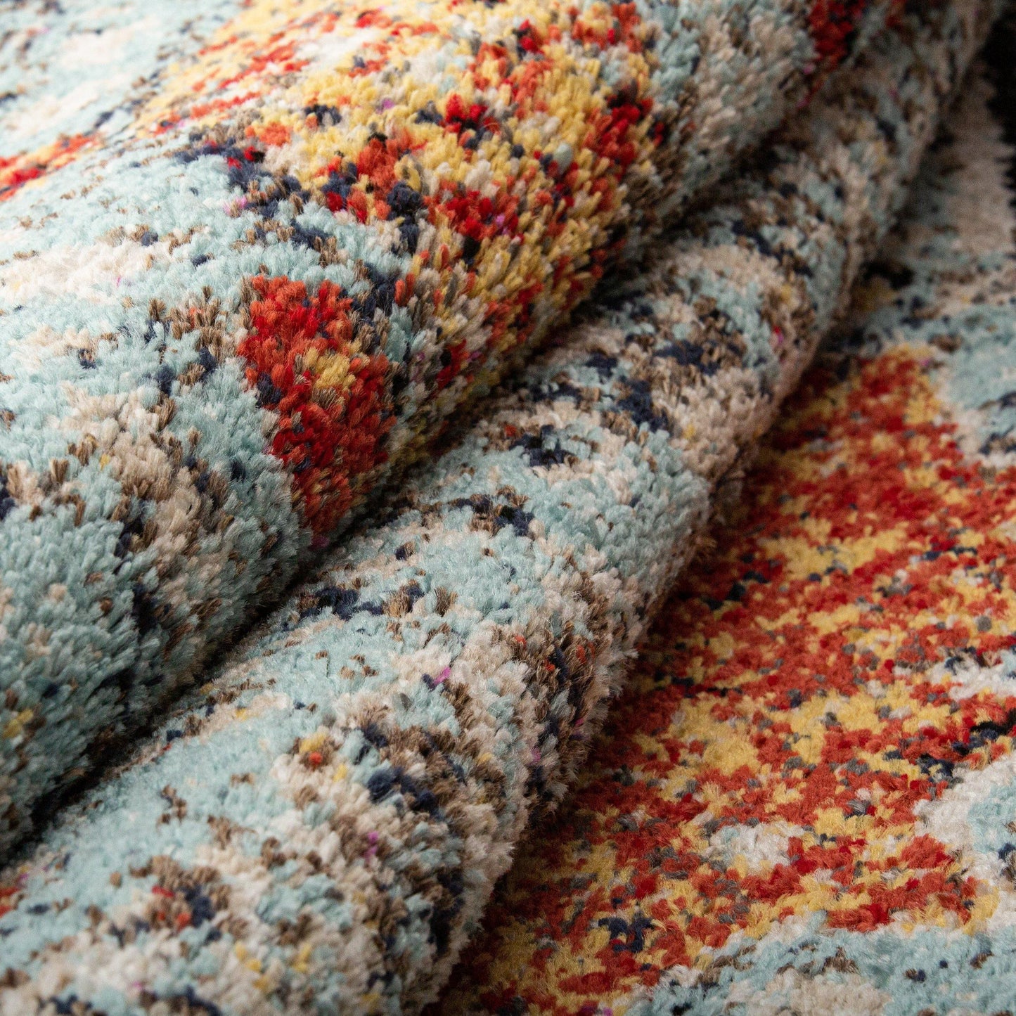 Idalia Vintage Contemporary Floral Light Blue Rug FredCo