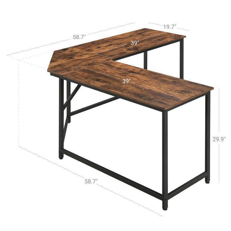 Industrial Design L-Shaped Computer Desk FredCo