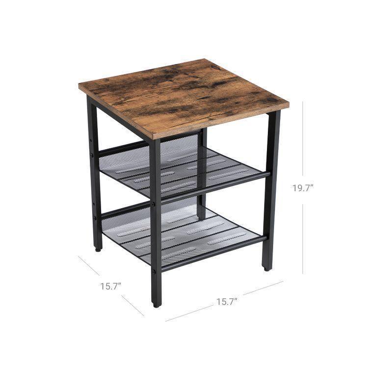 Industrial Mesh Shelves Nightstand FredCo