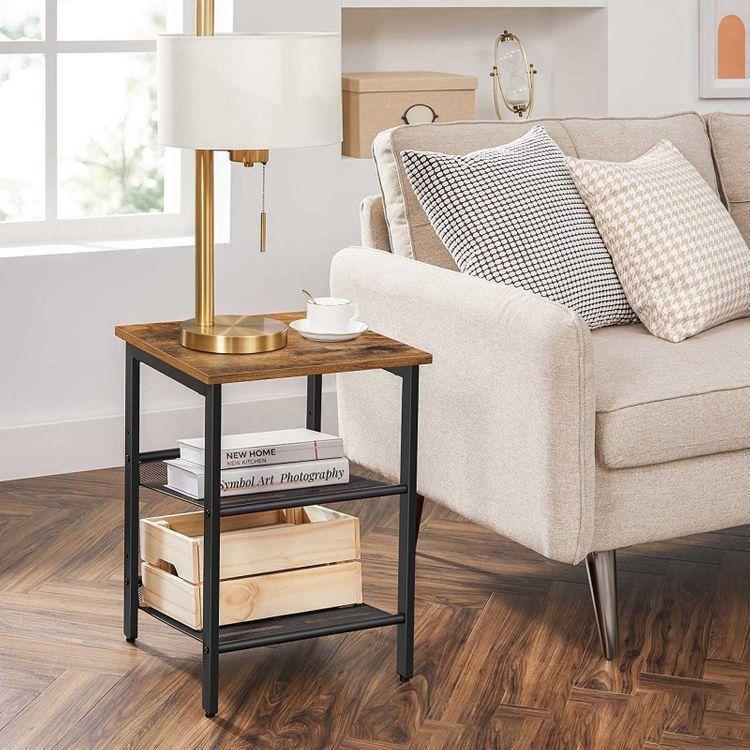 Industrial Mesh Shelves Nightstand FredCo