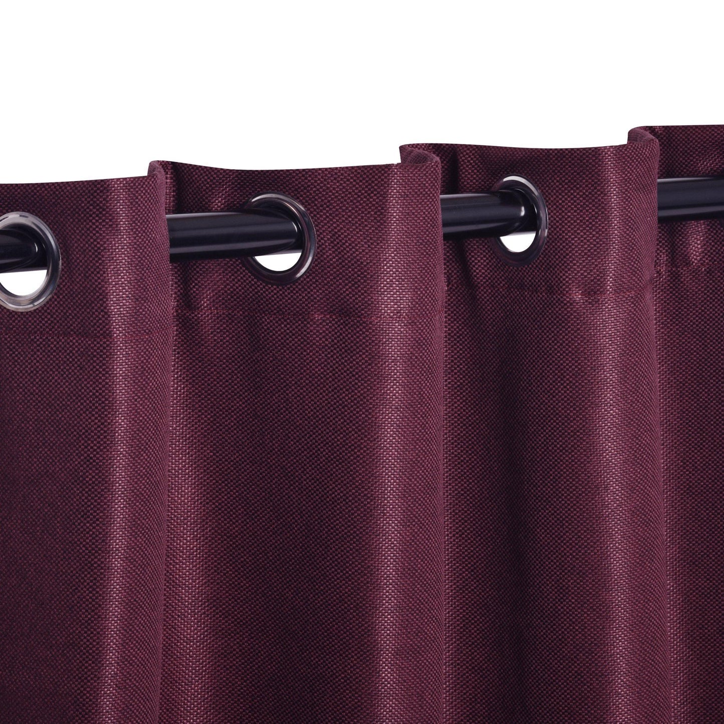 Jaxon Room Darkening Noise Reducing Basket Weave Blackout Curtain Set FredCo