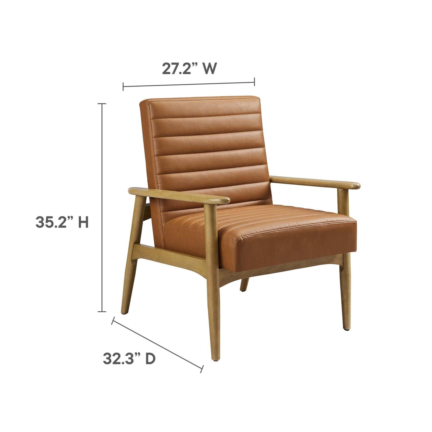 Jensen Vegan Leather Accent Chair by Modway FredCo