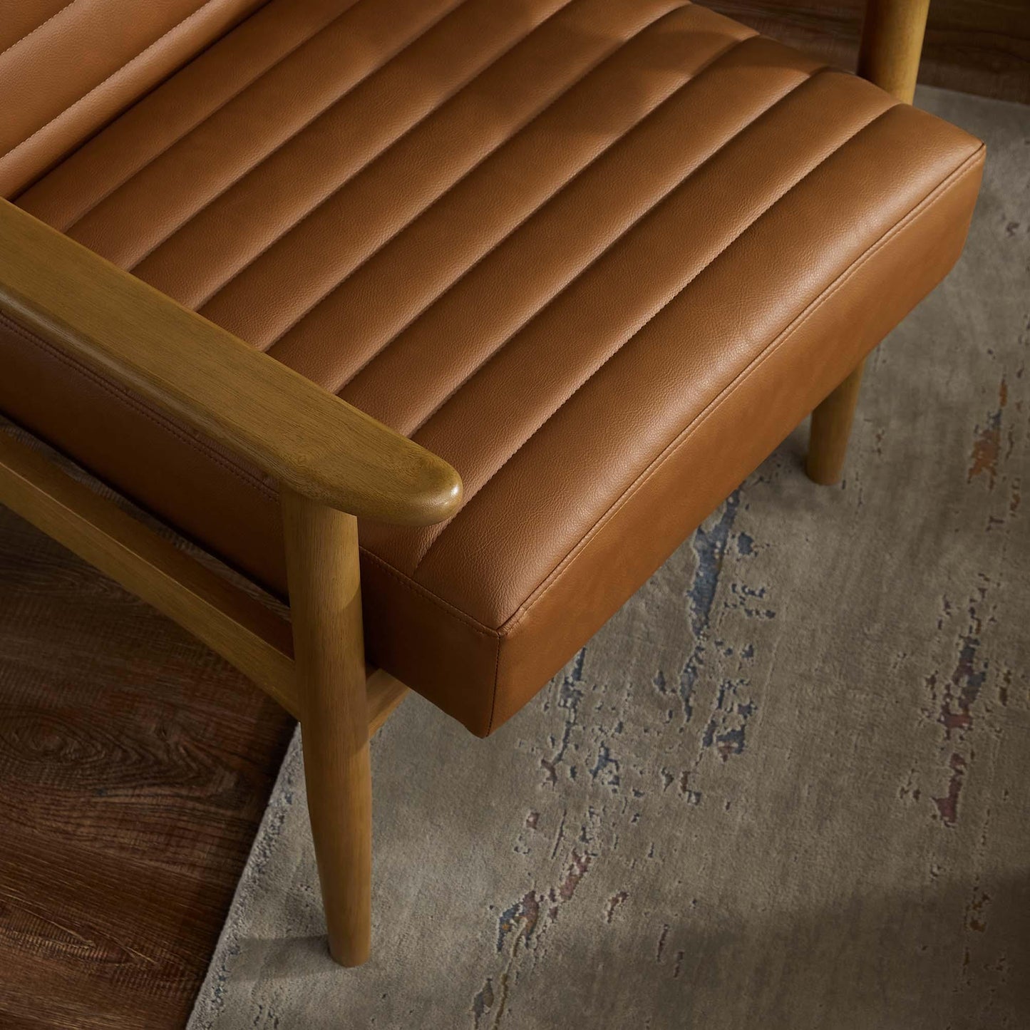 Jensen Vegan Leather Accent Chair by Modway FredCo