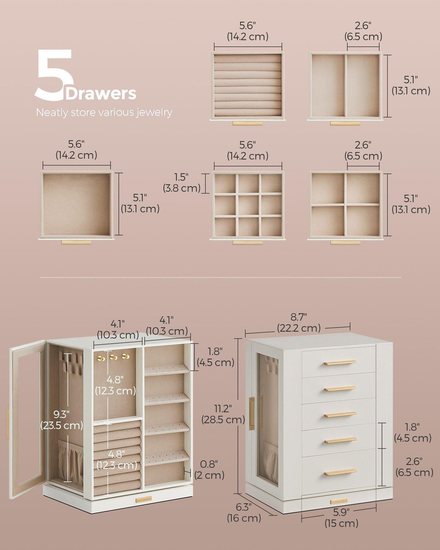 Jewelry Box 360° Rotating FredCo