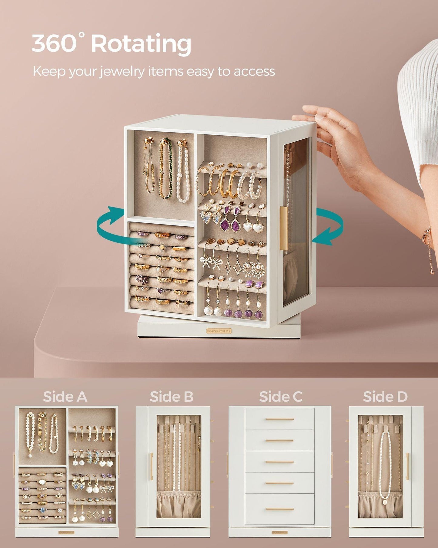 Jewelry Box 360° Rotating FredCo