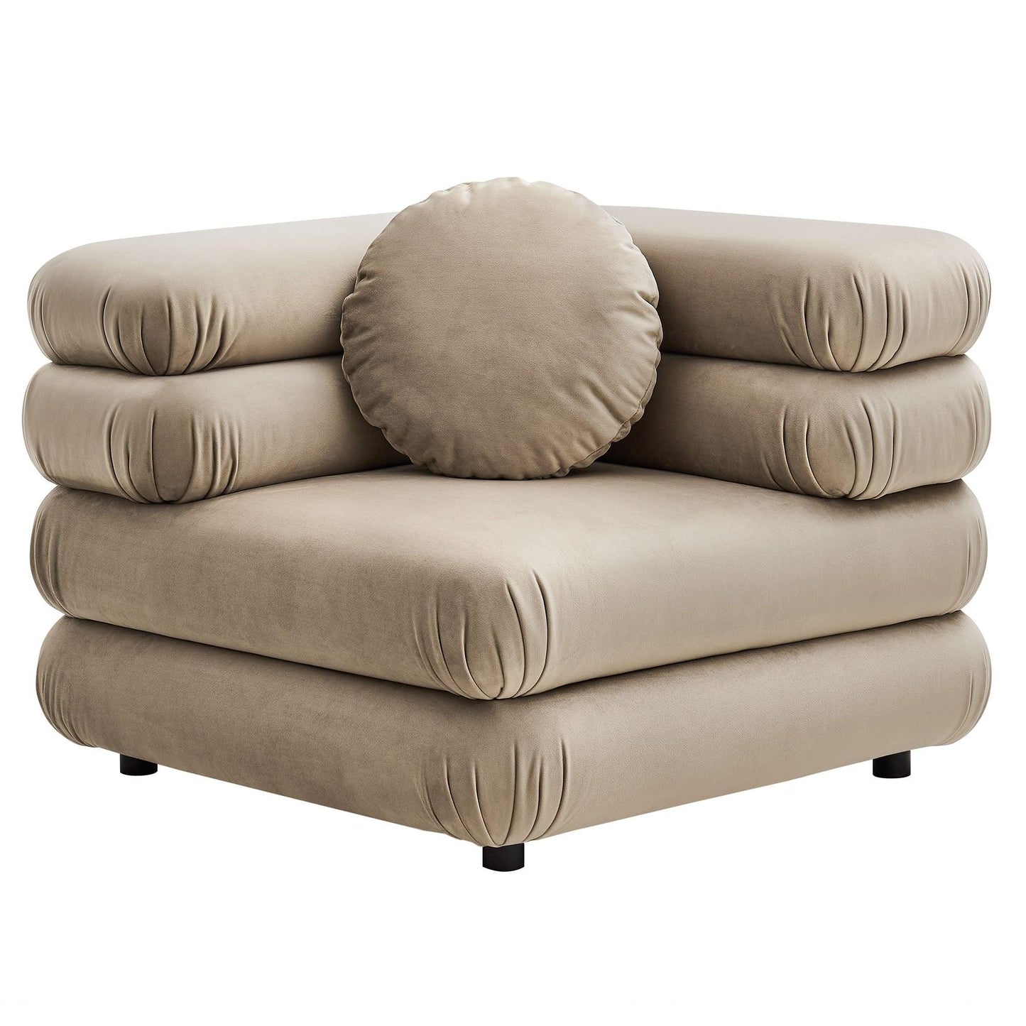 Jubilee Modular Performance Velvet Corner Chair by Modway FredCo