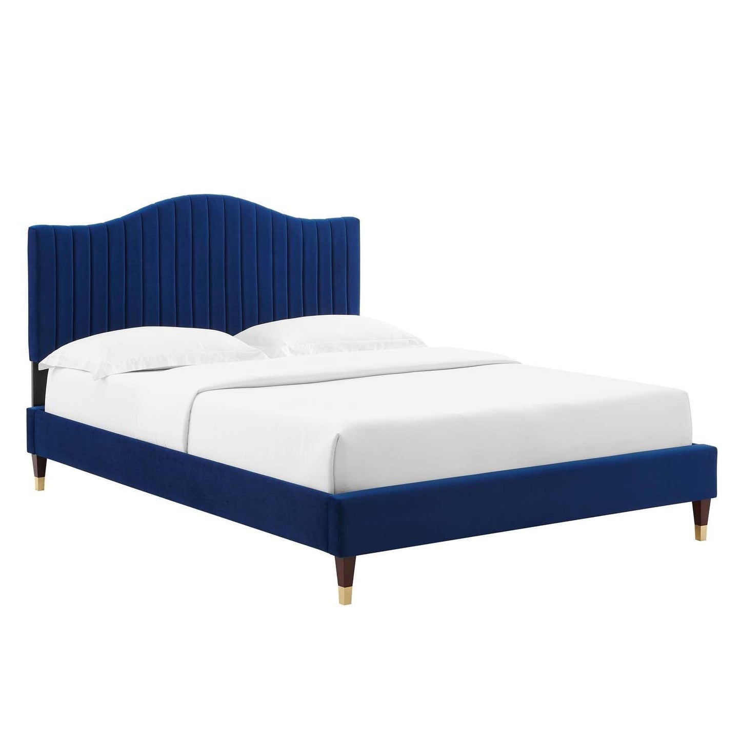 Juniper Channel Tufted Performance Velvet King Platform Bed, MOD-6749 FredCo
