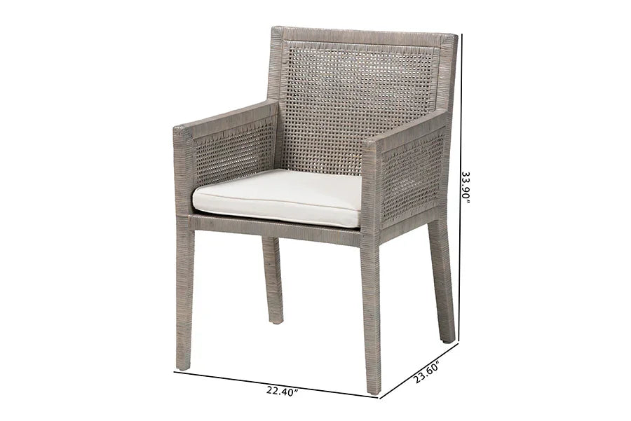 Karis Natural Rattan Dining Armchair FredCo
