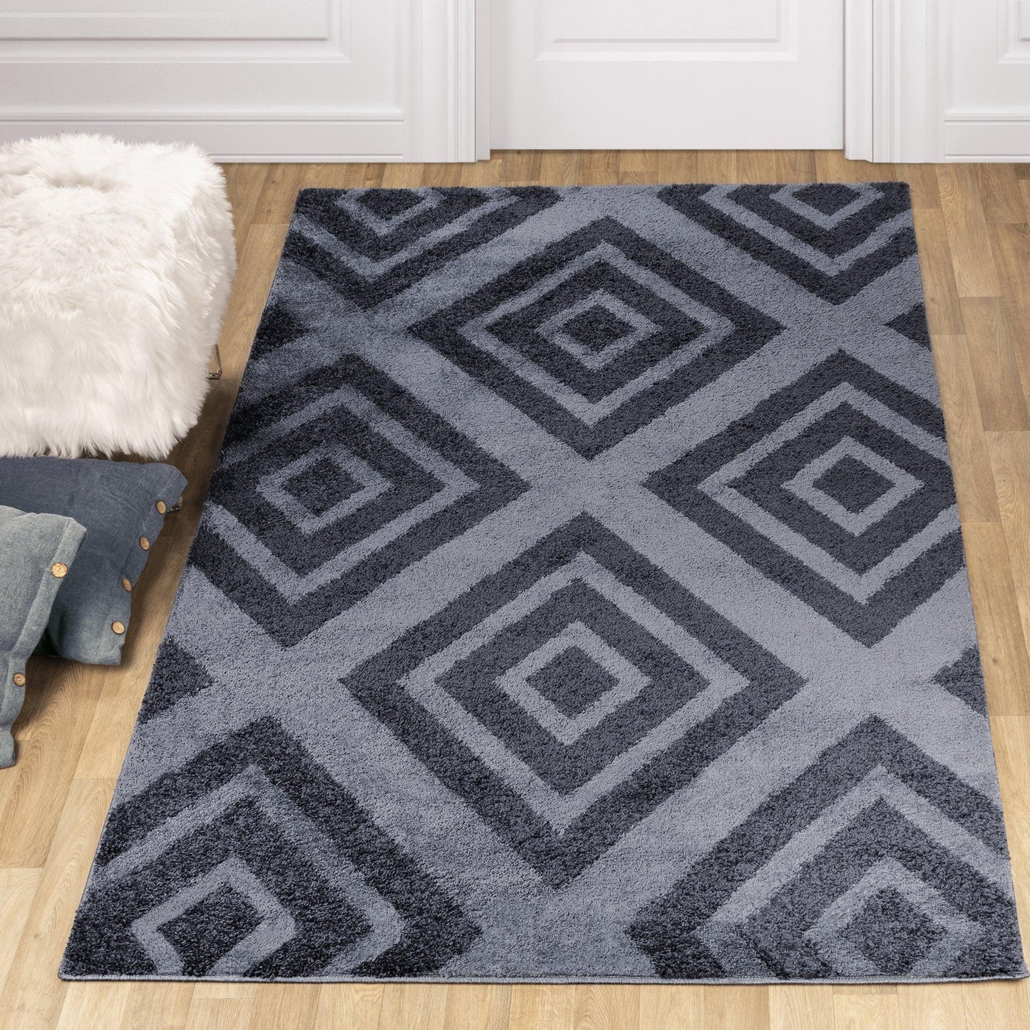Kenza Rug, Geometric, Diamond Patterned, Transitional FredCo
