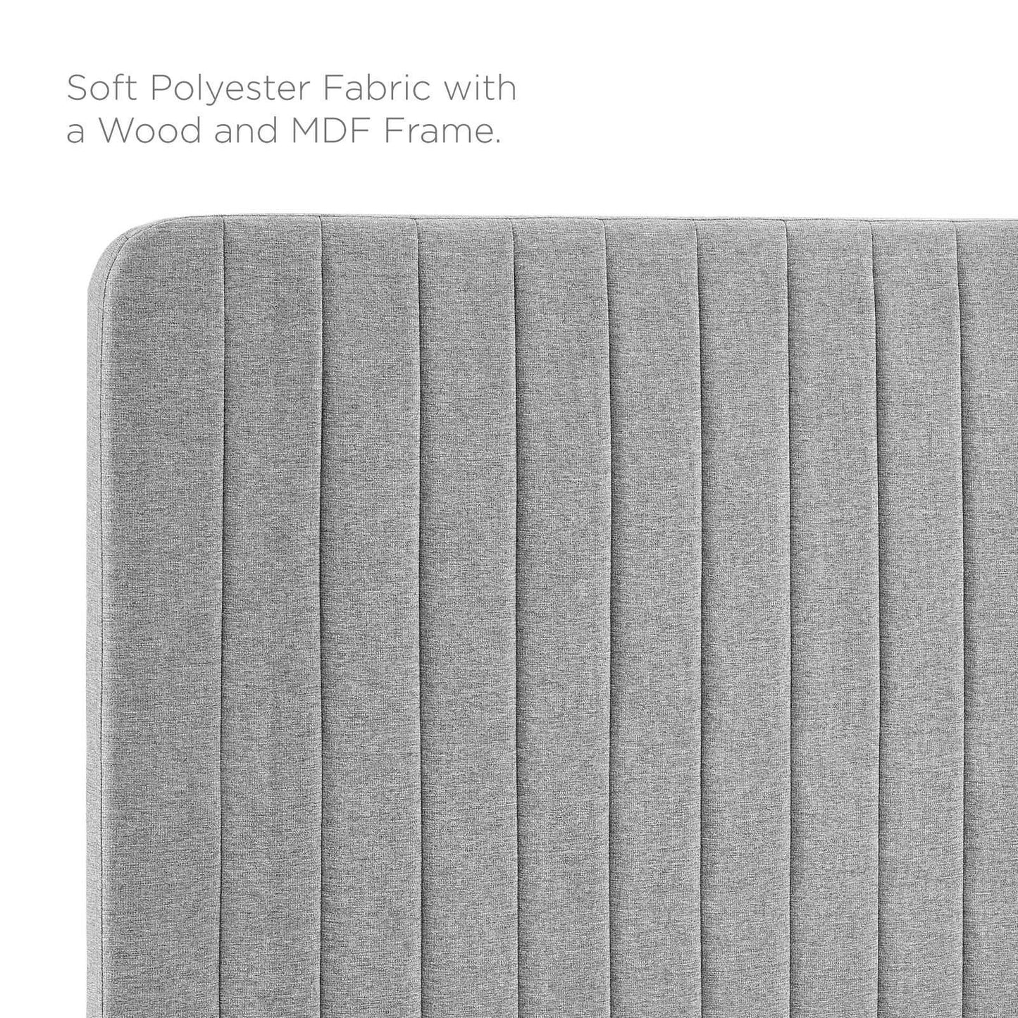 King/California King Modway Milenna Channel Tufted Upholstered Fabric Headboard FredCo