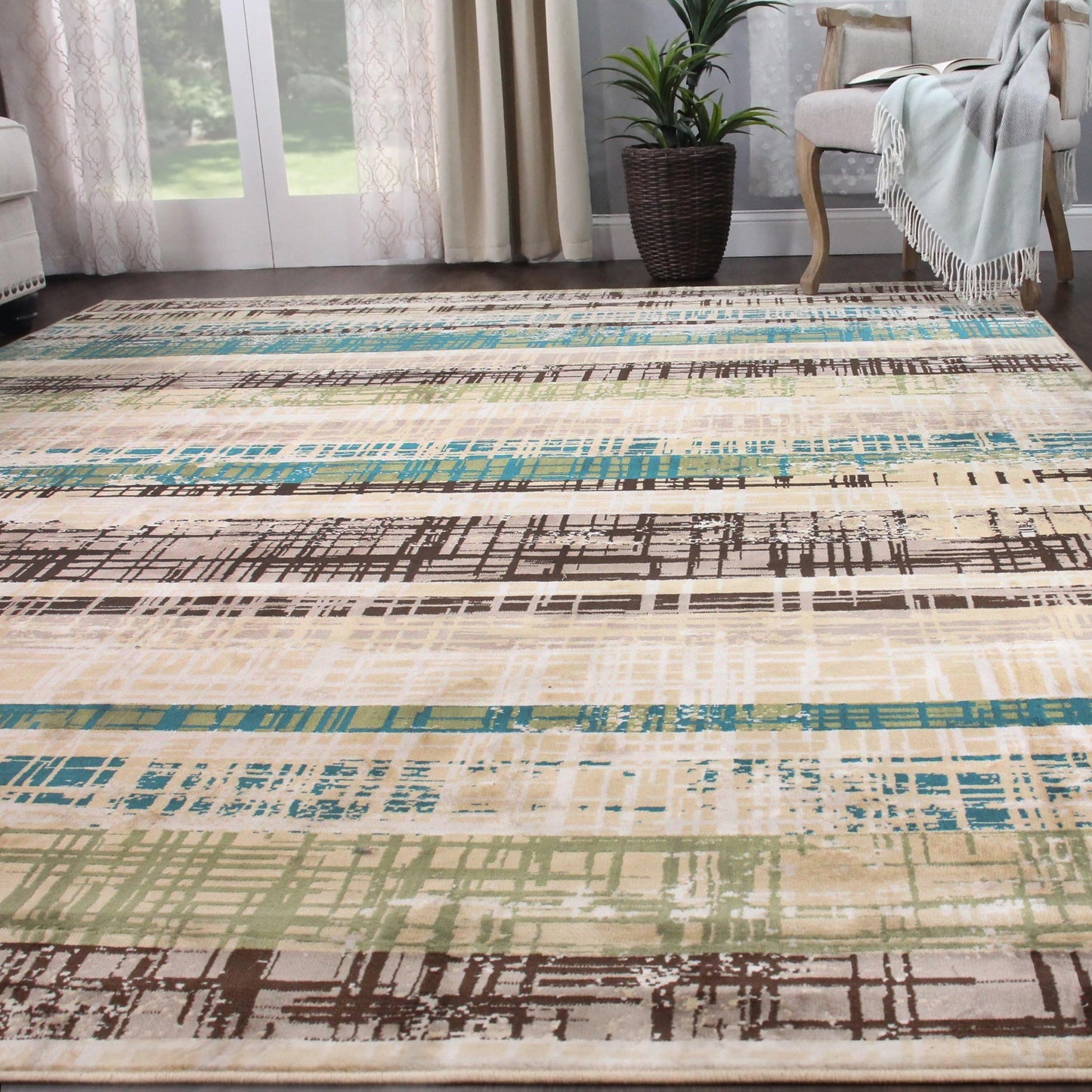 Kylemore Contemporary Abstract Indoor Area Rug by Superior FredCo