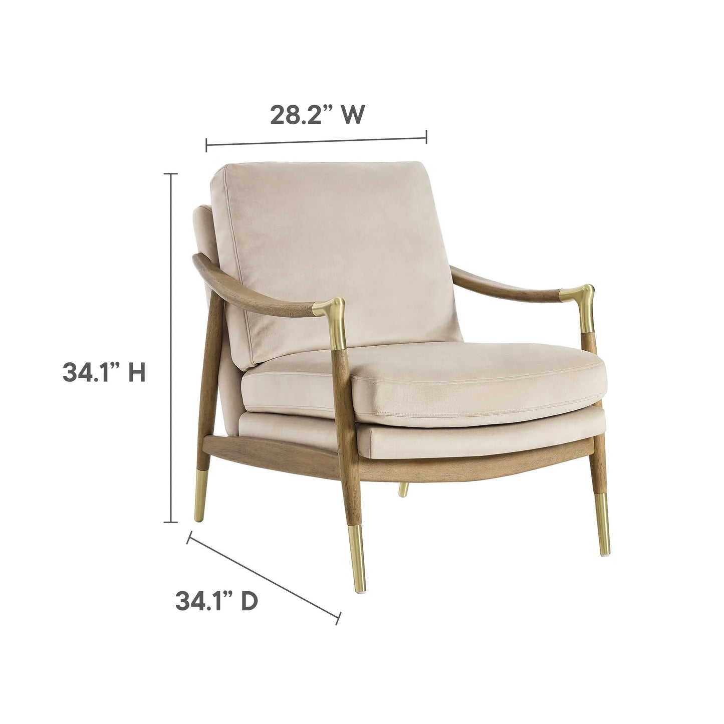 Langford Performance Velvet Accent Armchair by Modway EEI-7056 FredCo