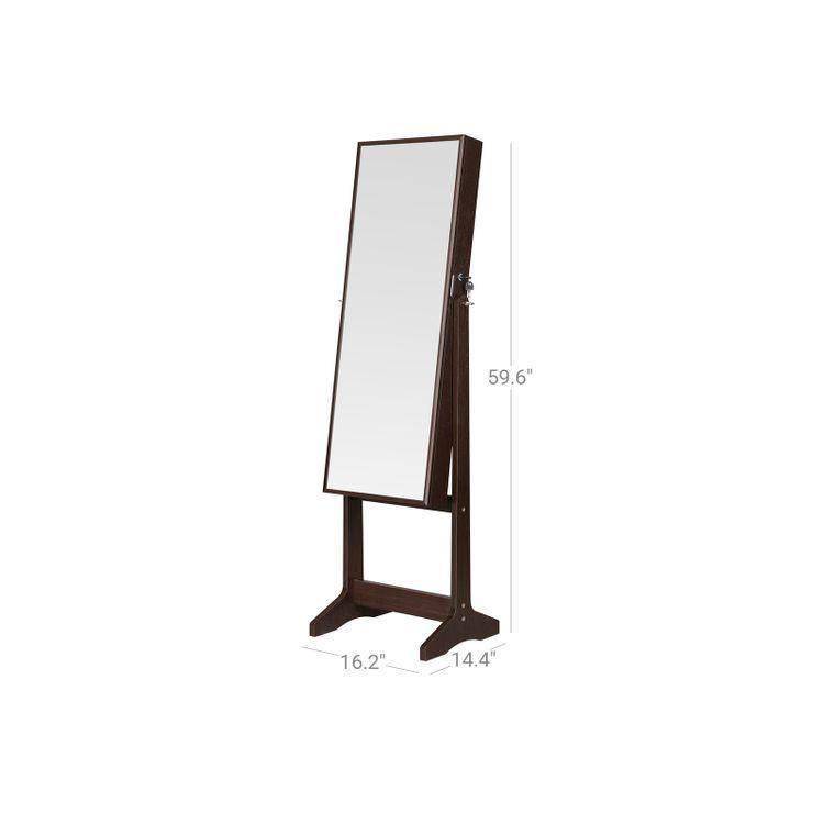 Large Mirror Jewelry Armoire FredCo