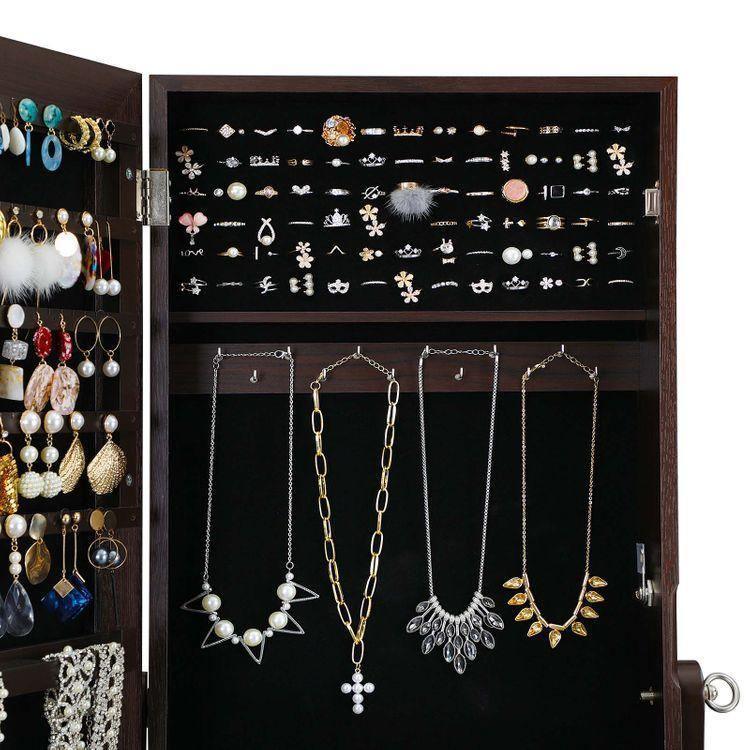 Large Mirror Jewelry Armoire FredCo