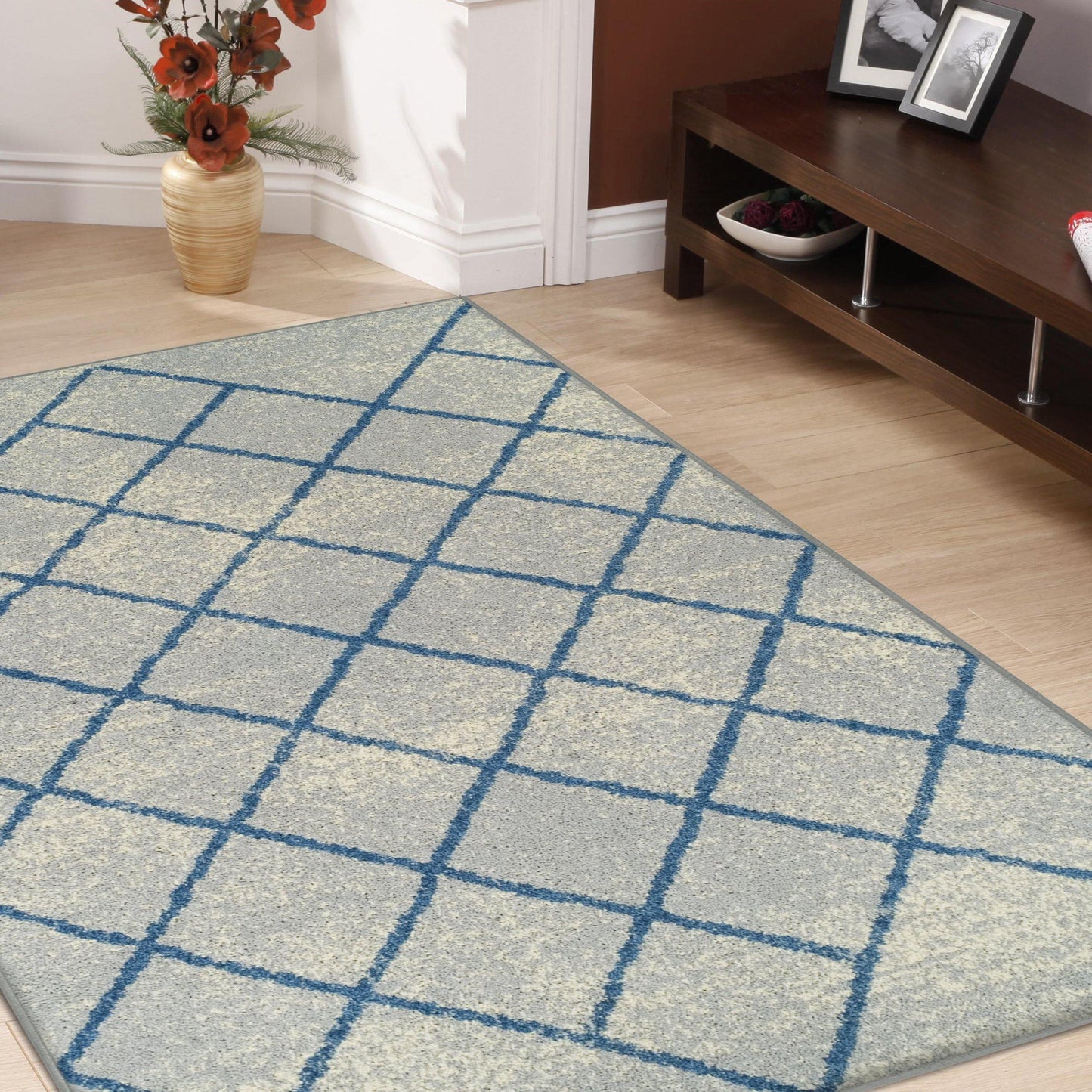 Lattice Modern Geometric Criss-Cross Rug FredCo