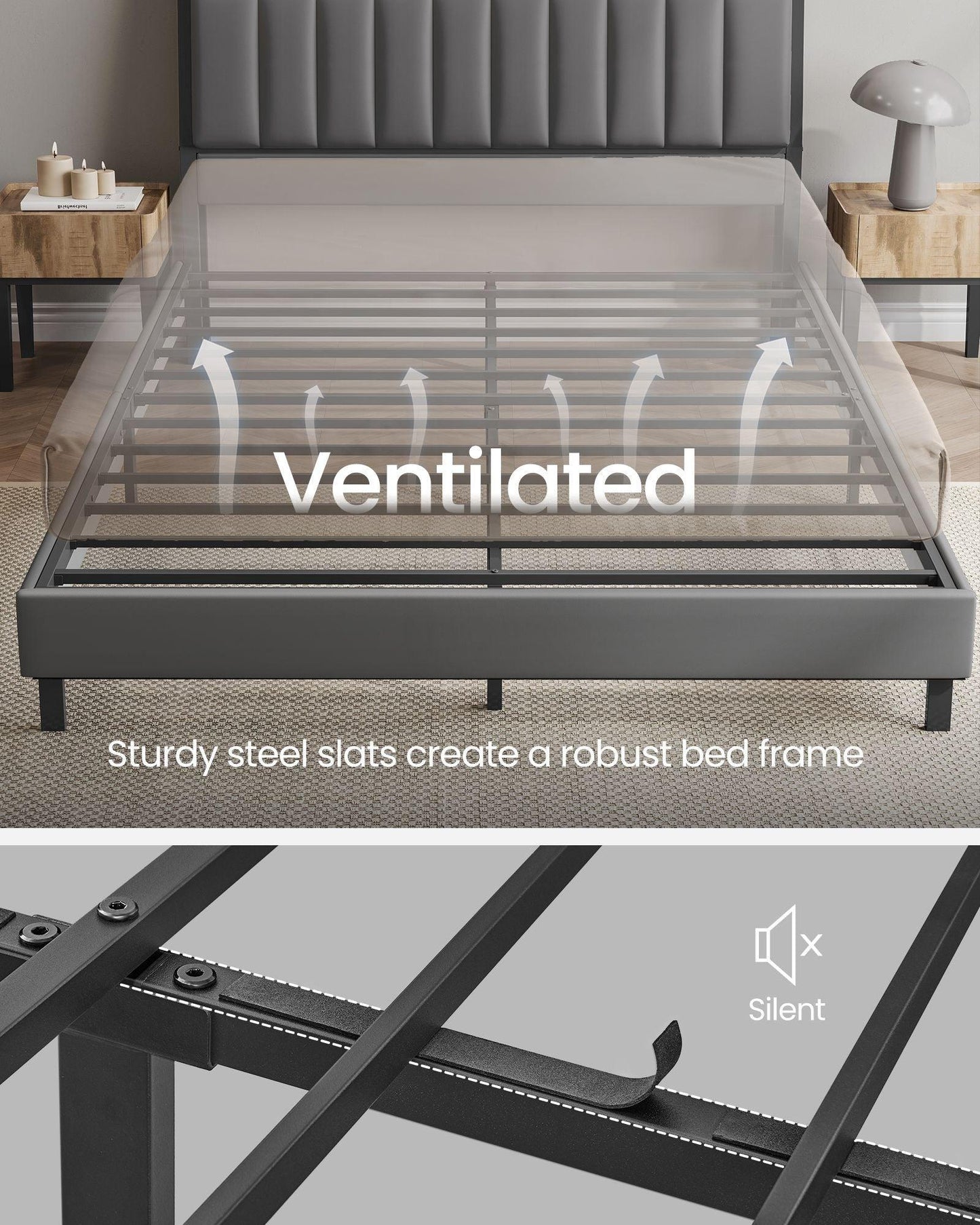LED Bed Frame Queen Size FredCo