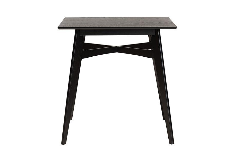 Leena Mid-Century Modern Black Finished Wood Counter Height Pub Table FredCo