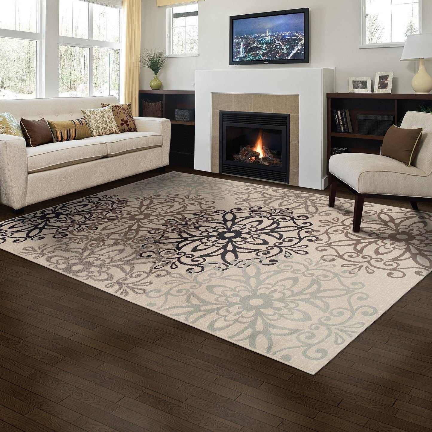 Leigh Vintage Floral Medallion Rug FredCo