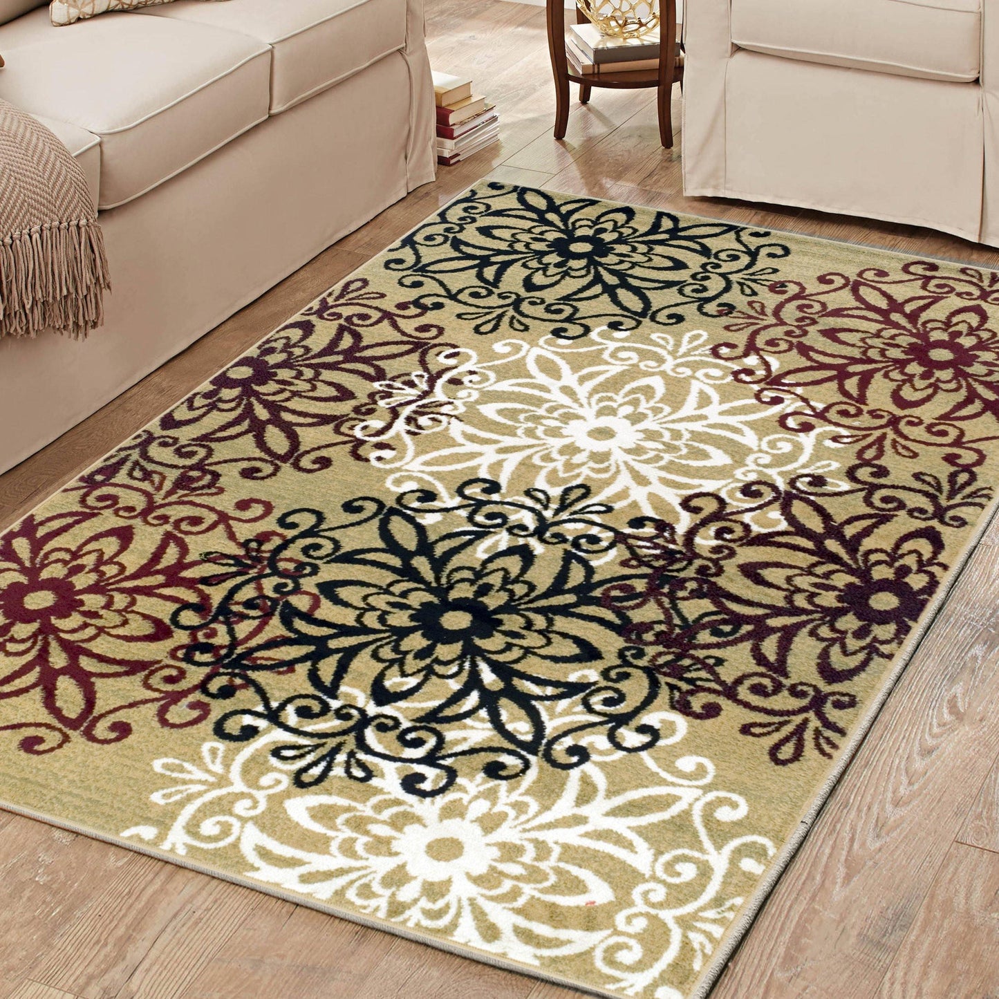 Leigh Vintage Floral Medallion Rug FredCo
