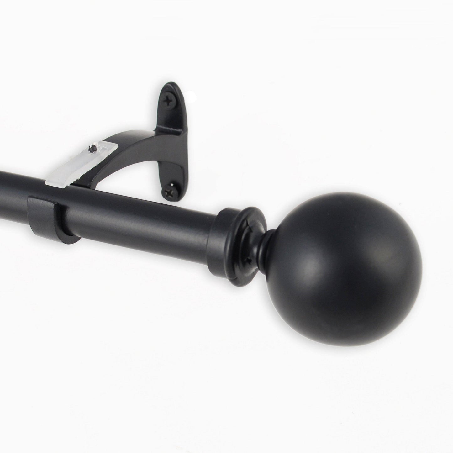 Leron 100% Iron Expandable Window Curtain Rod with Round Ball Finials FredCo