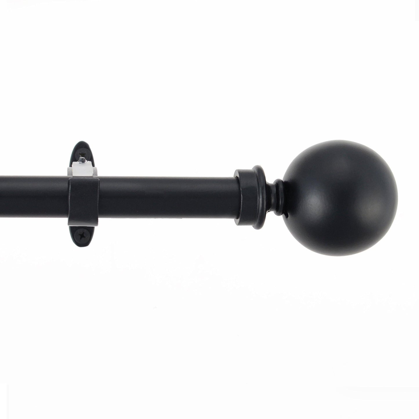 Leron 100% Iron Expandable Window Curtain Rod with Round Ball Finials FredCo