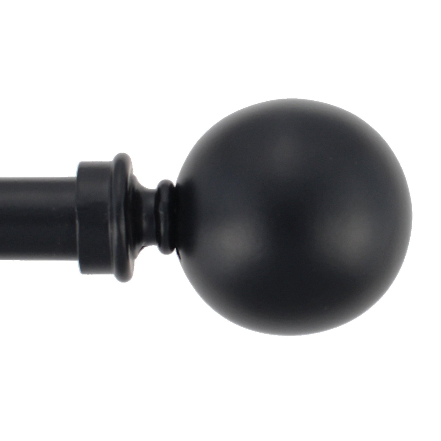 Leron 100% Iron Expandable Window Curtain Rod with Round Ball Finials FredCo