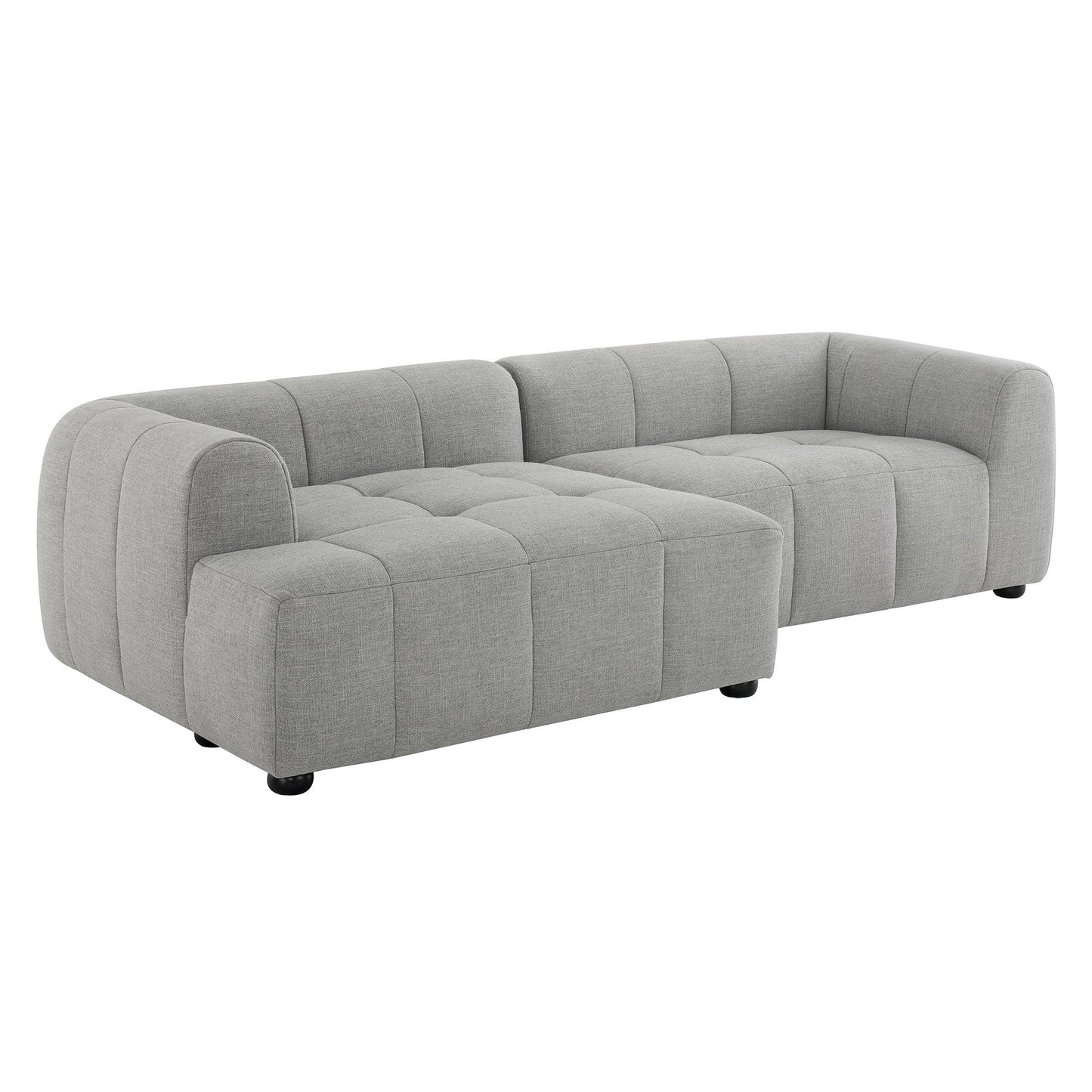 Liana Left-Facing Upholstered Fabric Modular Sofa with Chaise by Modway FredCo
