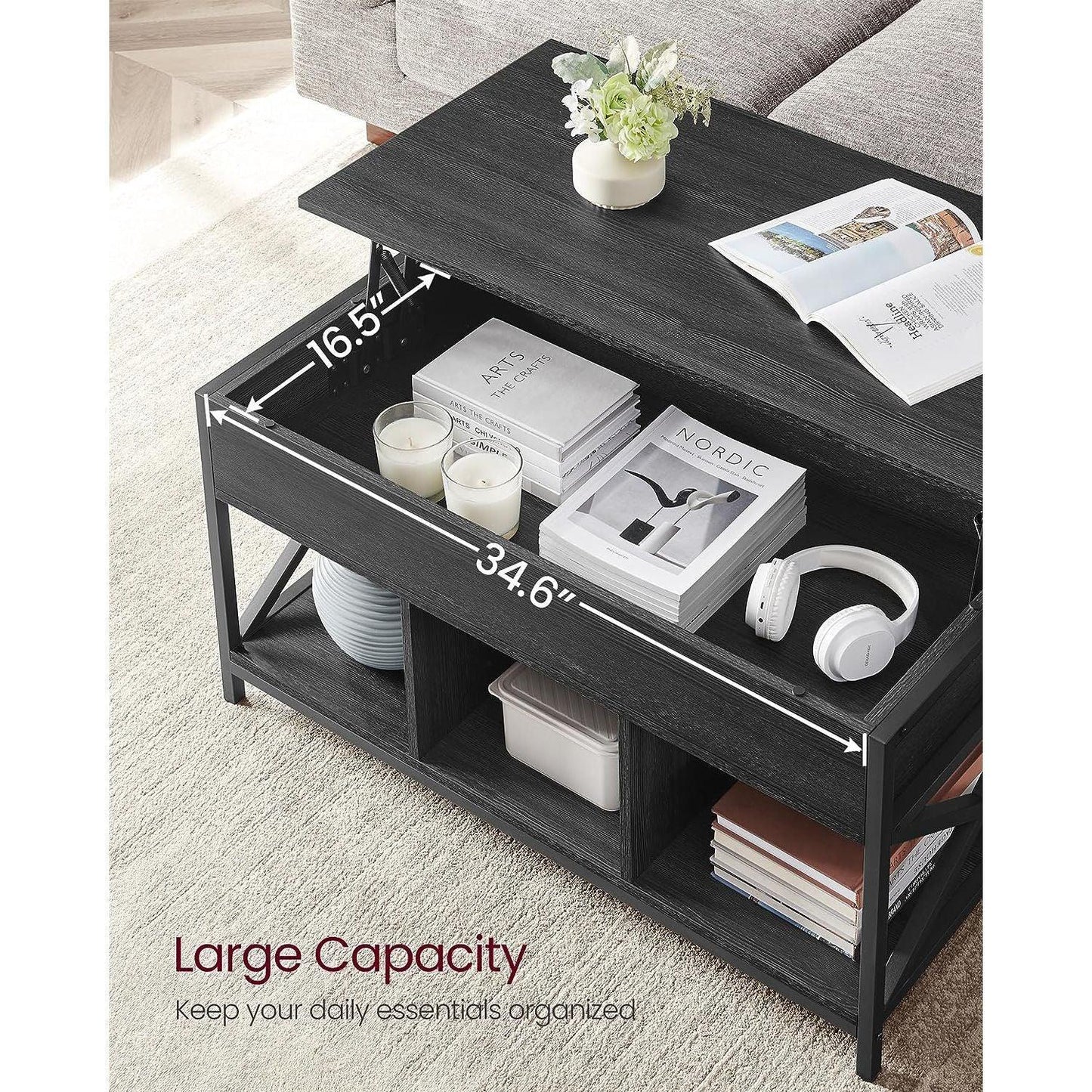 Lift Top Coffee Table for Living Room FredCo