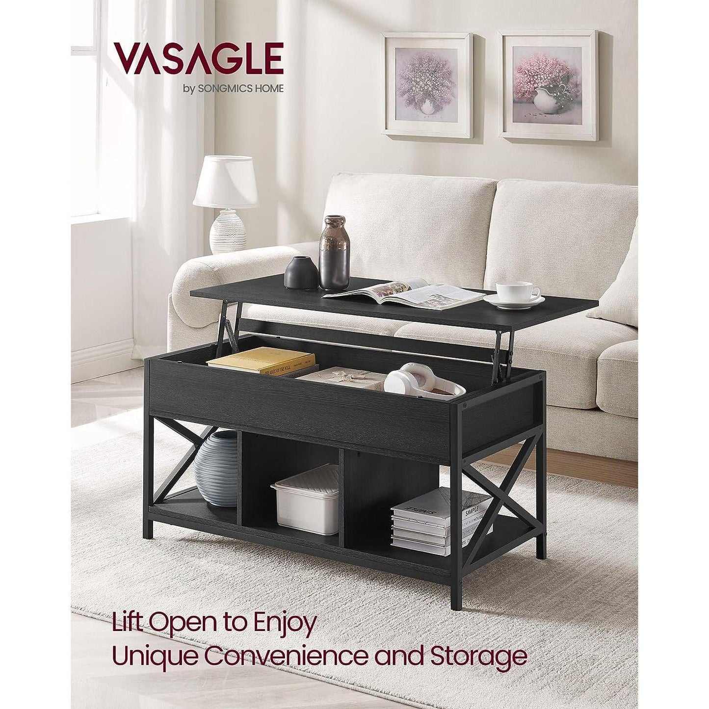 Lift Top Coffee Table for Living Room FredCo